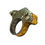 Thumbnail: gold, silver and diamond art ring