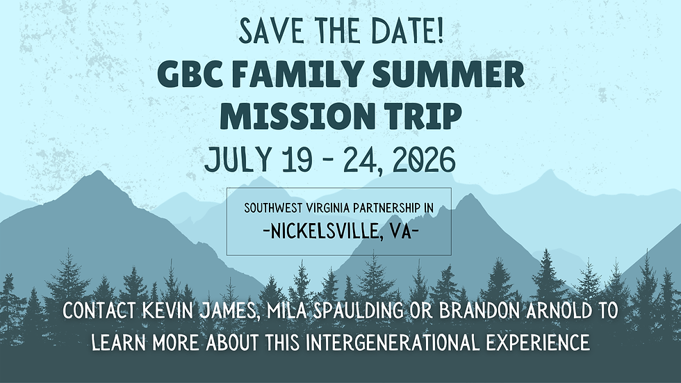 GBC Summer Mission Trip