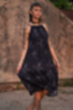 Straight front view of the bamboo boho dress