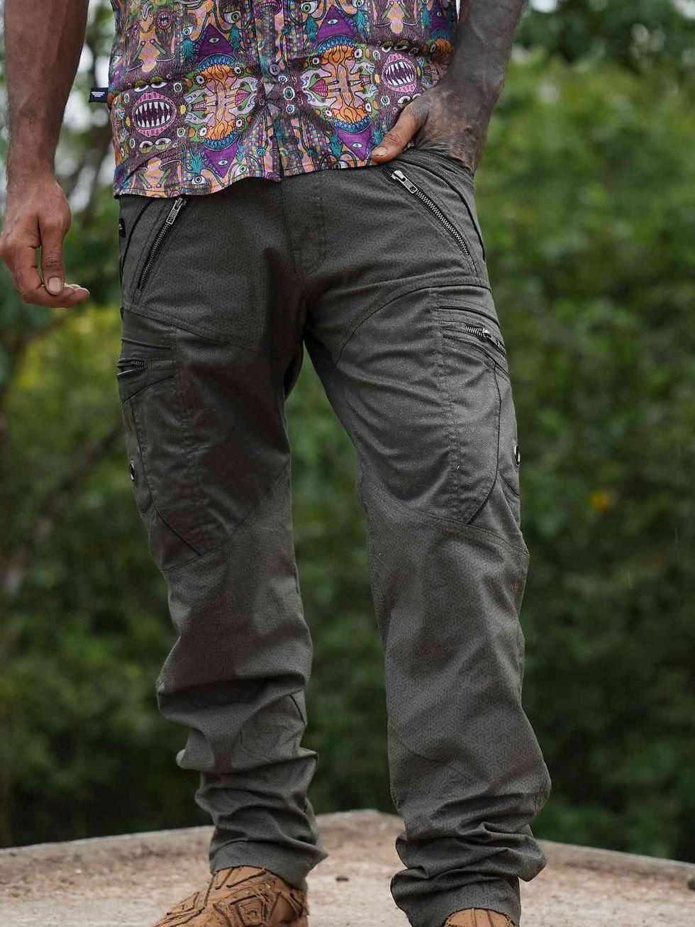 Straight front view of the utility cargo pants