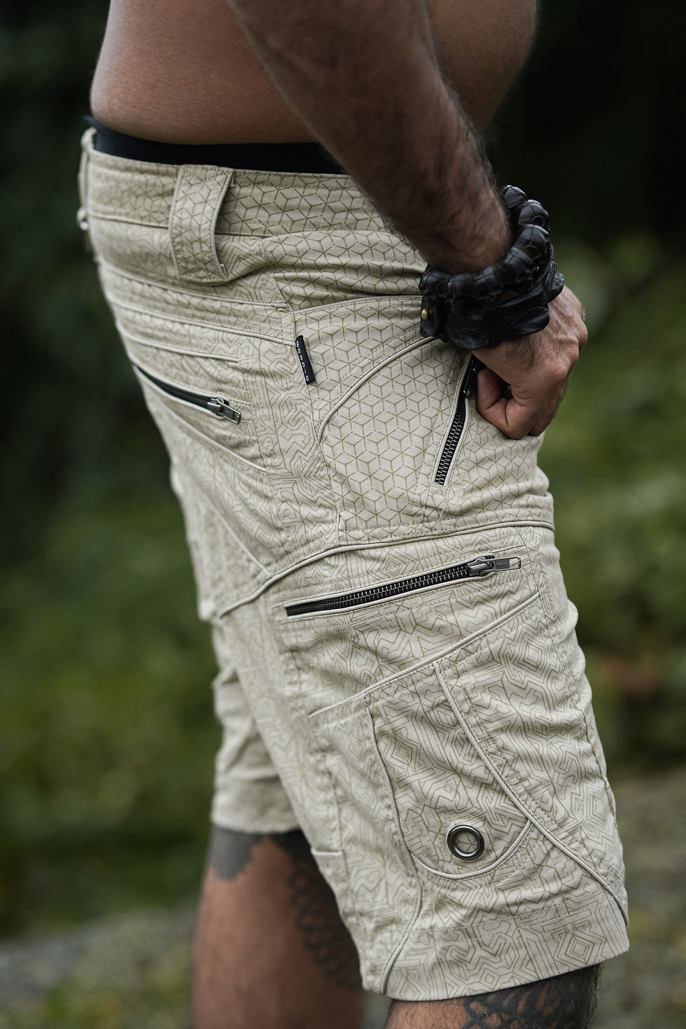 Thumbnail: ABSTRACT CODEX - Men's LA Shorts Beige Color