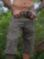 Close up view of the art on the Art Wear 3/4 Cargo Shorts