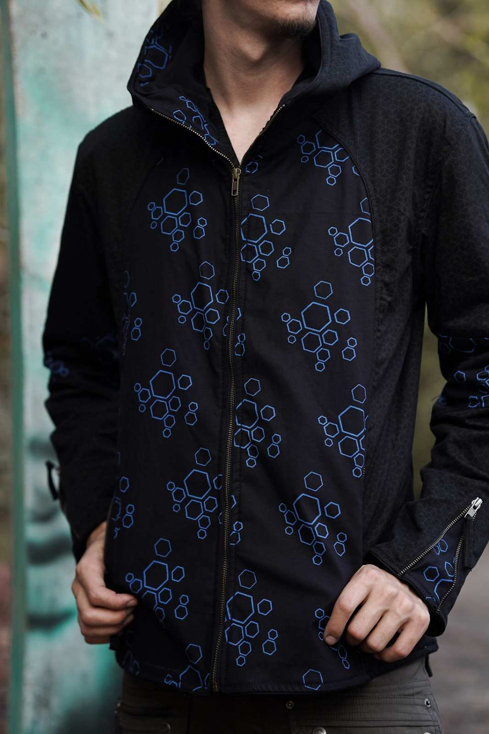 Straight front view of the heavy jacket