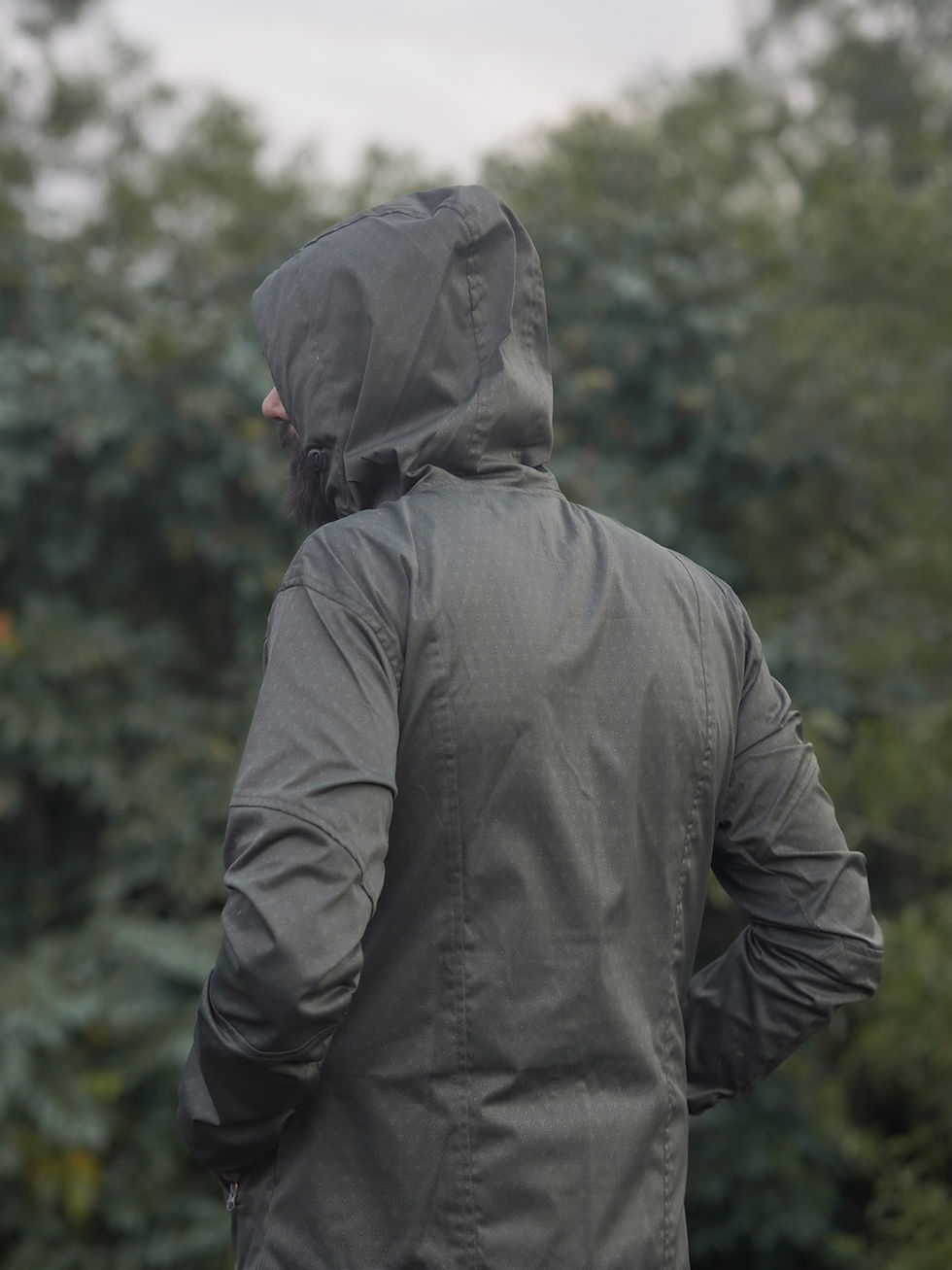 Thumbnail: Straight back view of the windbreaker