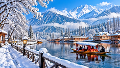 Snowy Alpine Lake and Shikara.png