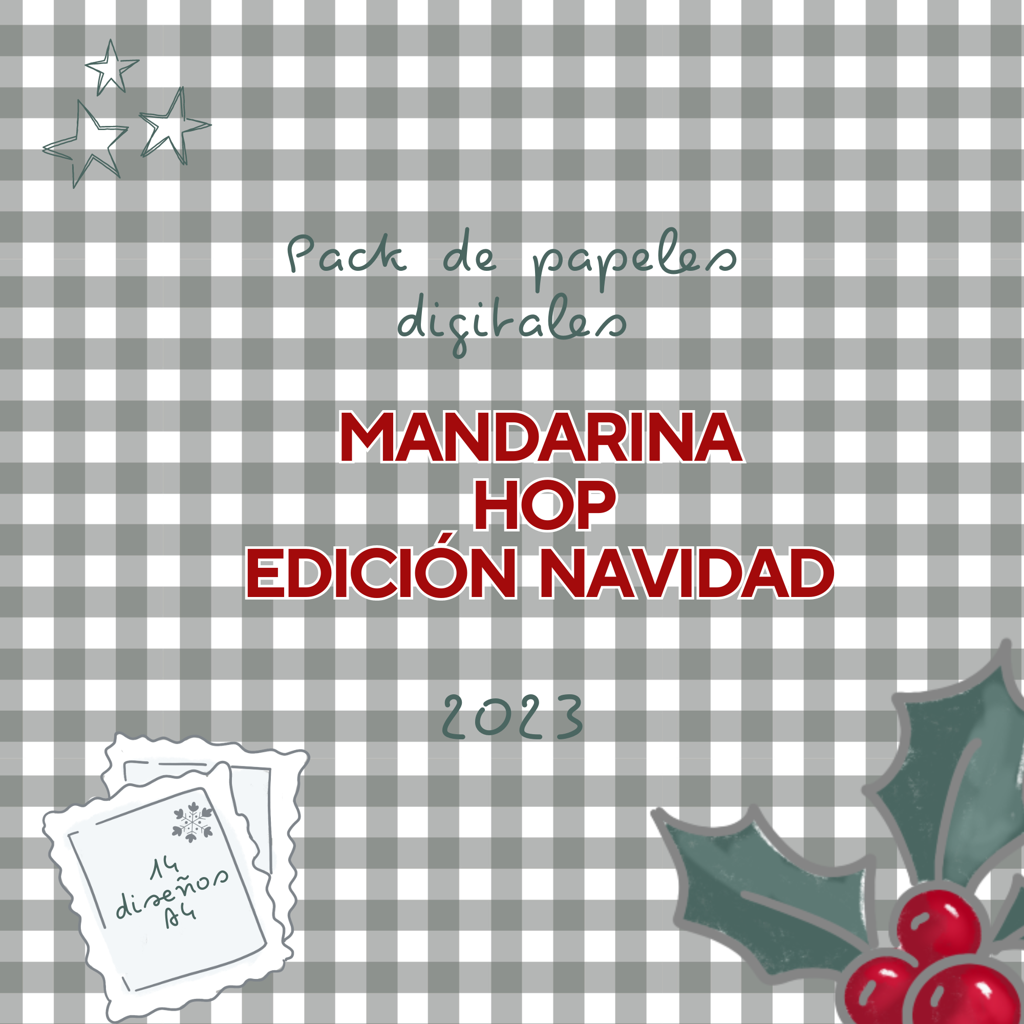 Set de papeles digitales Mandarina Hop 2023