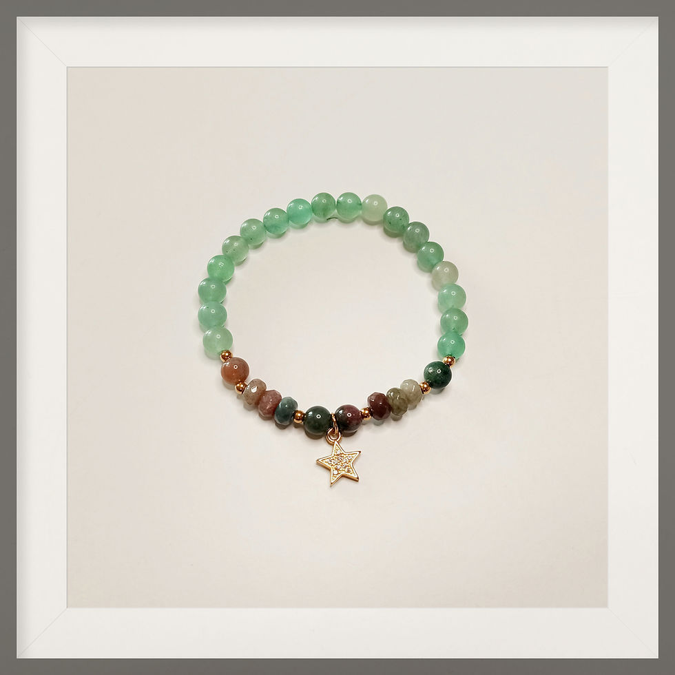 Miniature : Bracelet Stella Gold Aventurine & Agate indienne 