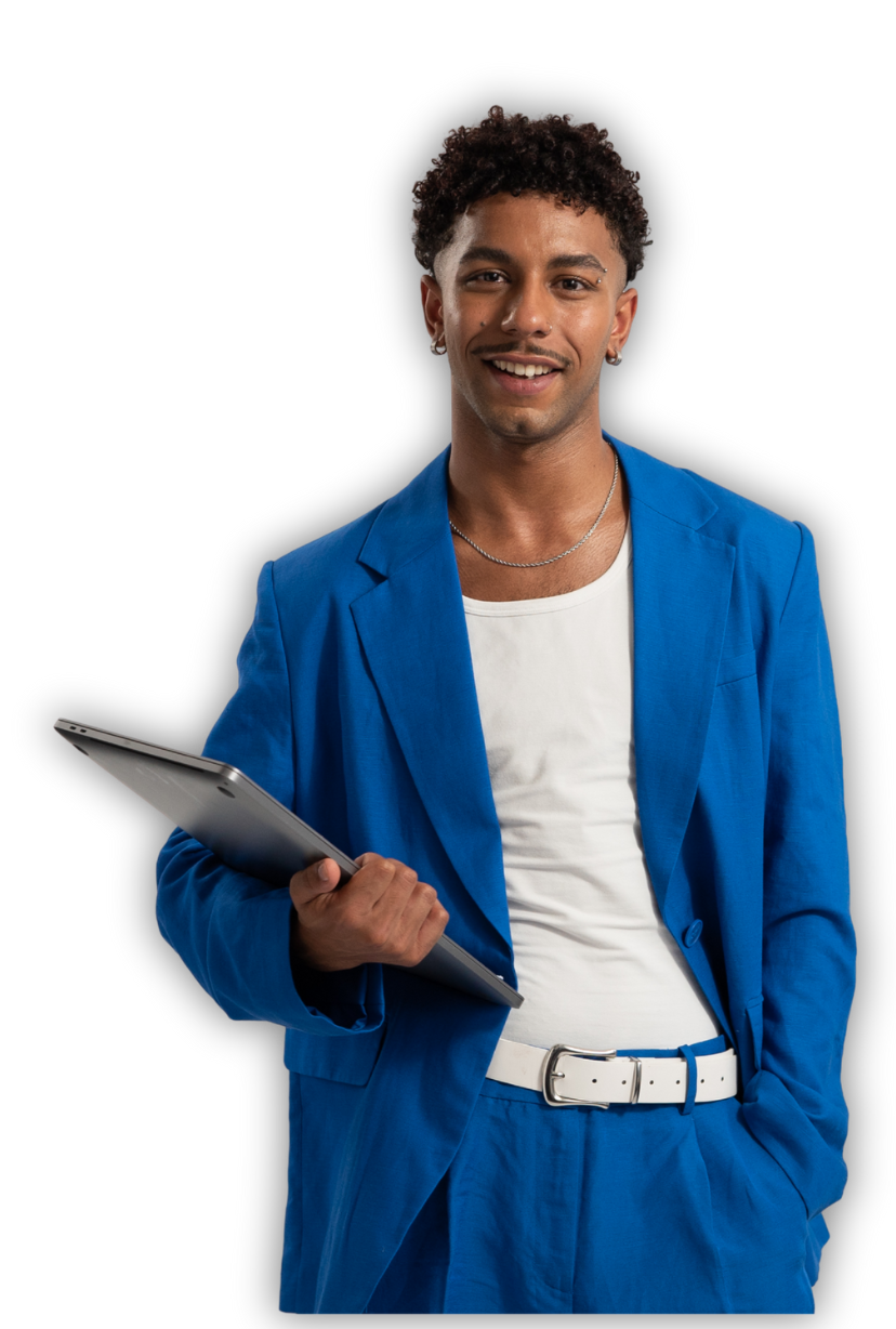 Man holding a clipboard