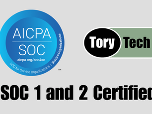 Tory Technologies Receives SOC 1 and SOC 2 Compliance Certification