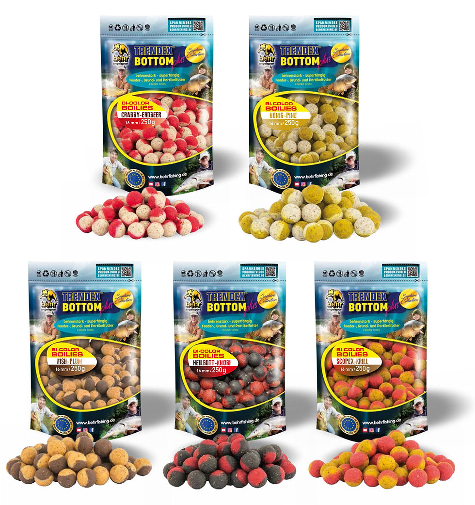 Bi Color Boilies 16 mm Trendex Bottom plus Behr