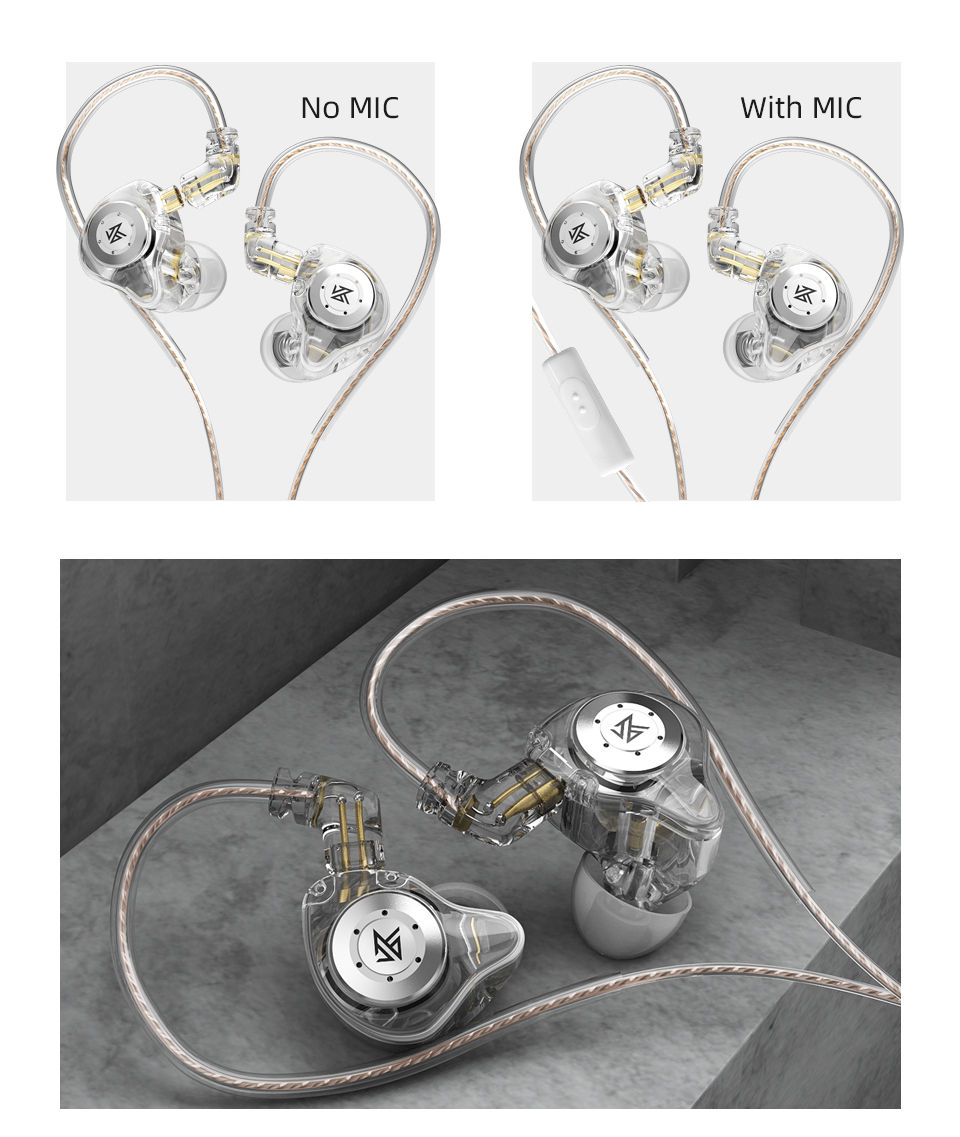 Thumbnail: KZ EDX Pro Earphones Dynamic In Ear Monitor HiFi Wired Headphones Bass Stereo Ga