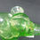 Miniatura: 2 green Murano 1930-50s glass elephant