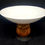 Miniatura: White porcelain bowl with antique carved wood base