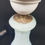 Miniatura: Archimede Seguso 1940s-50s green "Seta" Murano glass lamp base.
