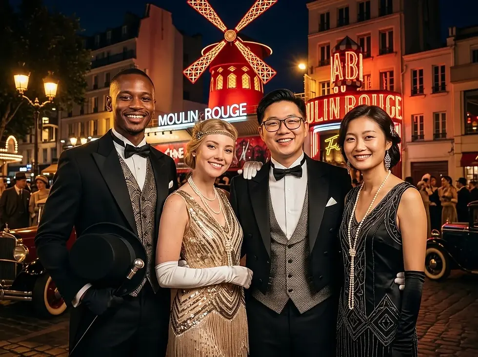 Mise en place Photobooth IA lors d'une soirée à thème "Paris des Années 20"