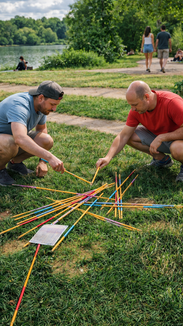 jeu mikados XXL en bois recyclé