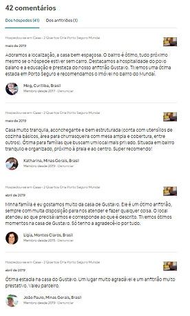 Comentários AIRBNB