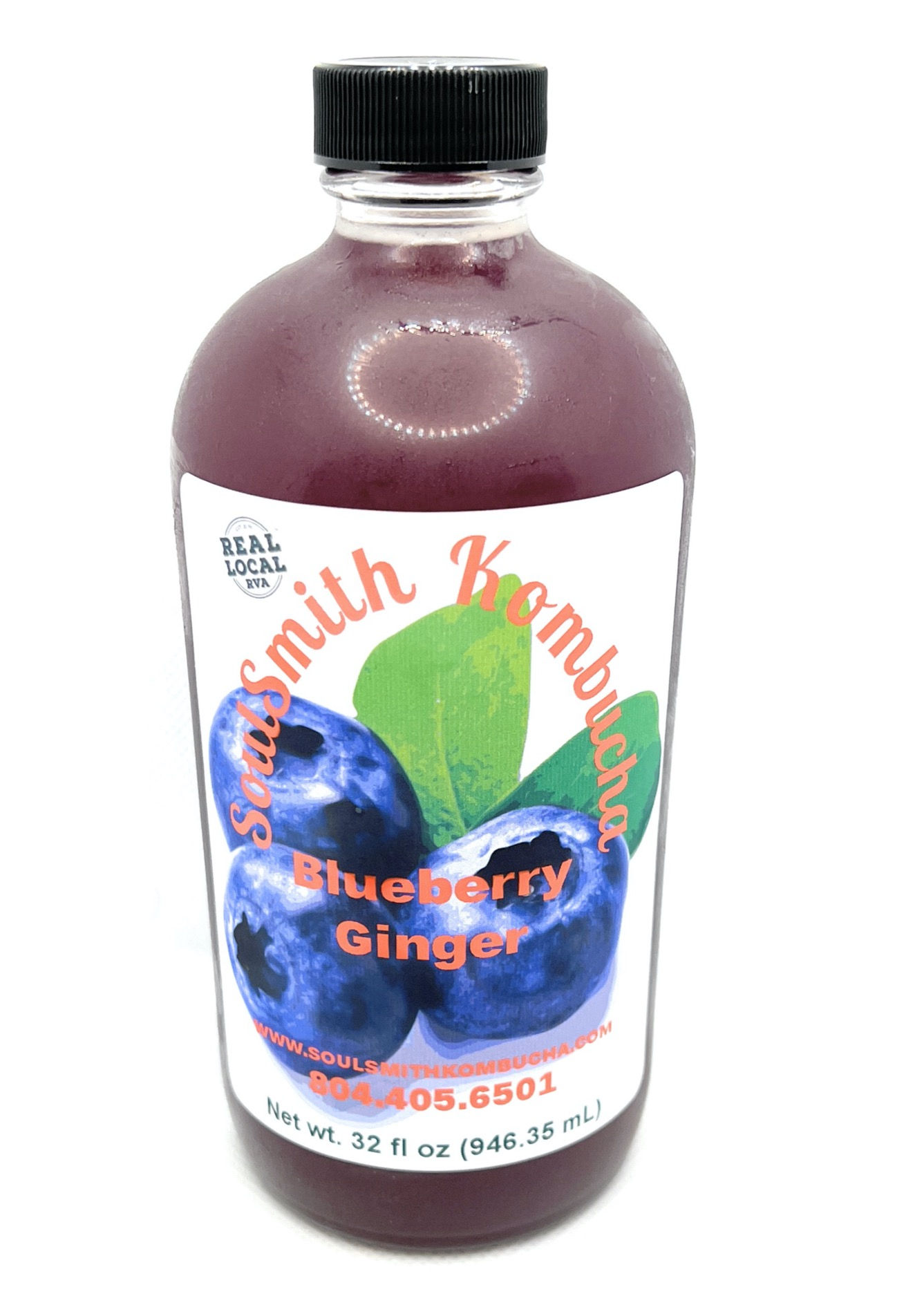 SoulSmith Blueberry Ginger Kombucha 32 fl. oz.