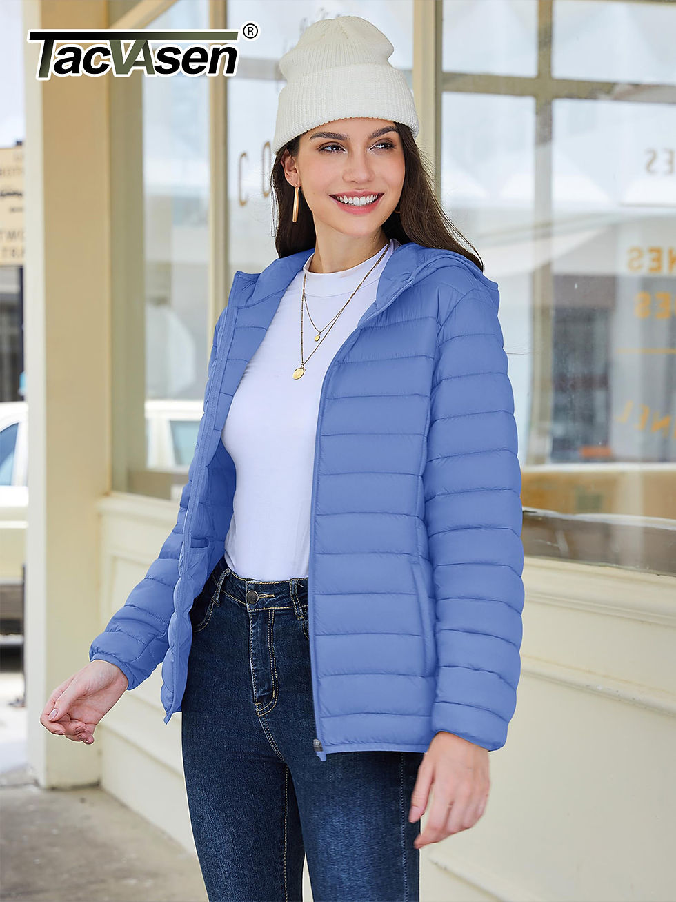 Thumbnail: Ultra-Lightweight Water-Resistant Hooded Puffer Jacket