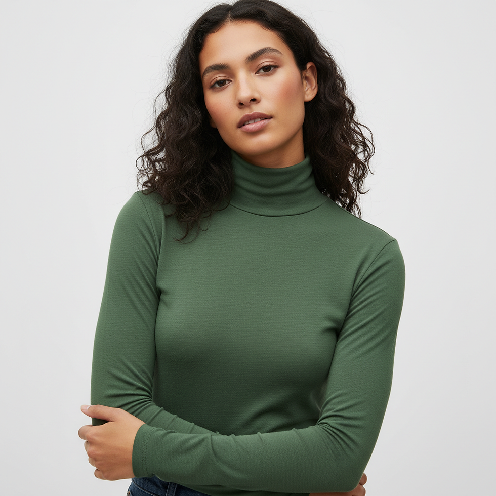 Camiseta Manga Longa Gola Alta