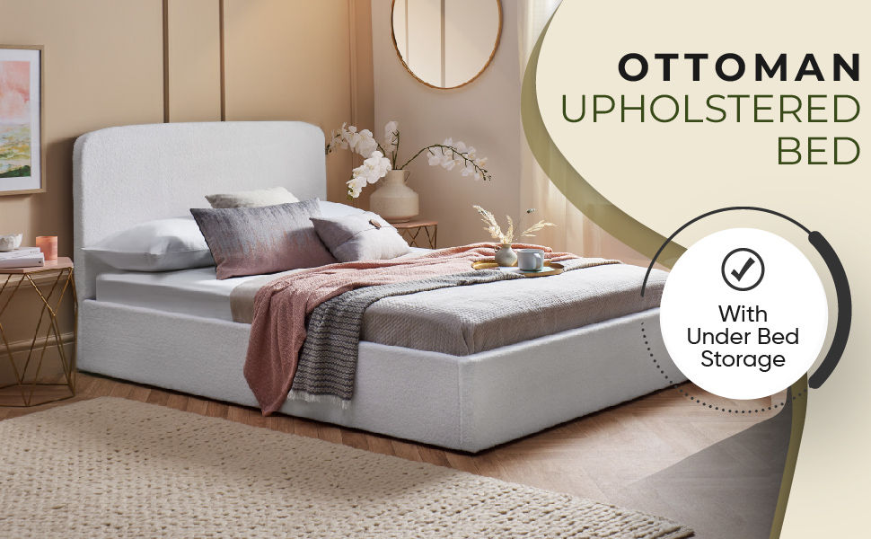 Thumbnail: Natural Opulent Bed Available with Memory foam mattress