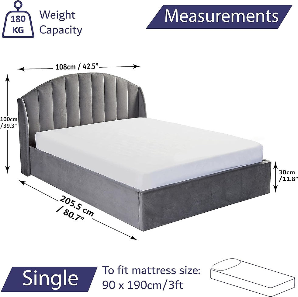 Thumbnail: Curved Ottoman Bed Frame Available With Hybrid Memory Foam Mattress