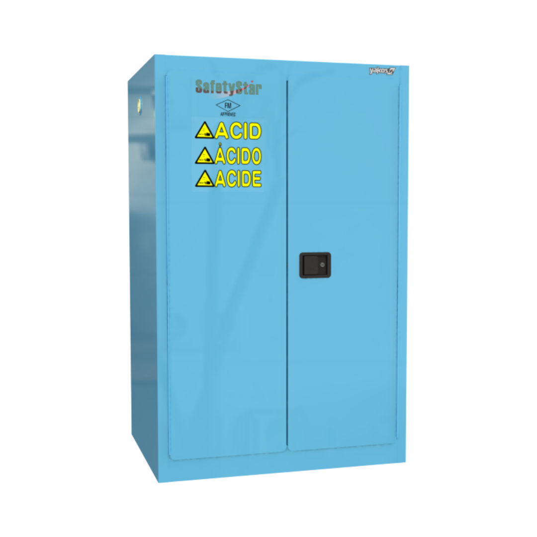 Acid / Corrosive Safety Cabinet, 60 Gallon, 2 Manual Close Doors, M2060B-R