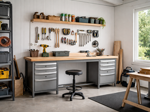 Prefab garage als hobbyruimte of werkplaats, een van de mogelijke toepassingen