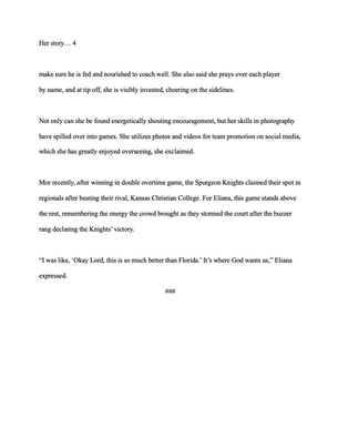 Sports Article End Page