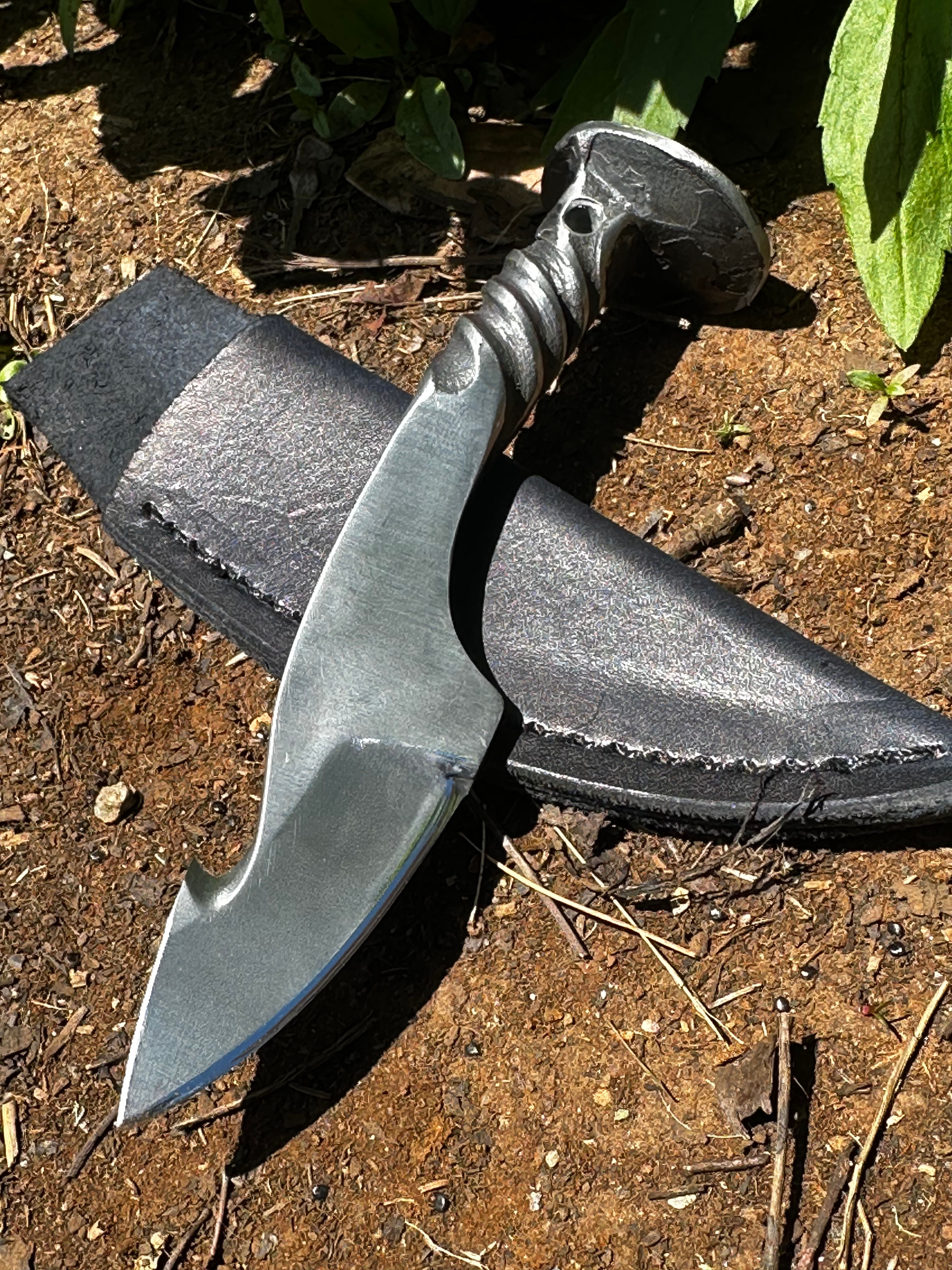 Mini Spike Knife with Gut Hook and Lanyard Hole