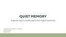 Quiet Memory — A Behavioral Product Concept