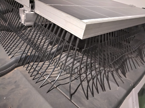 bird mesh protection on solar pv roof install