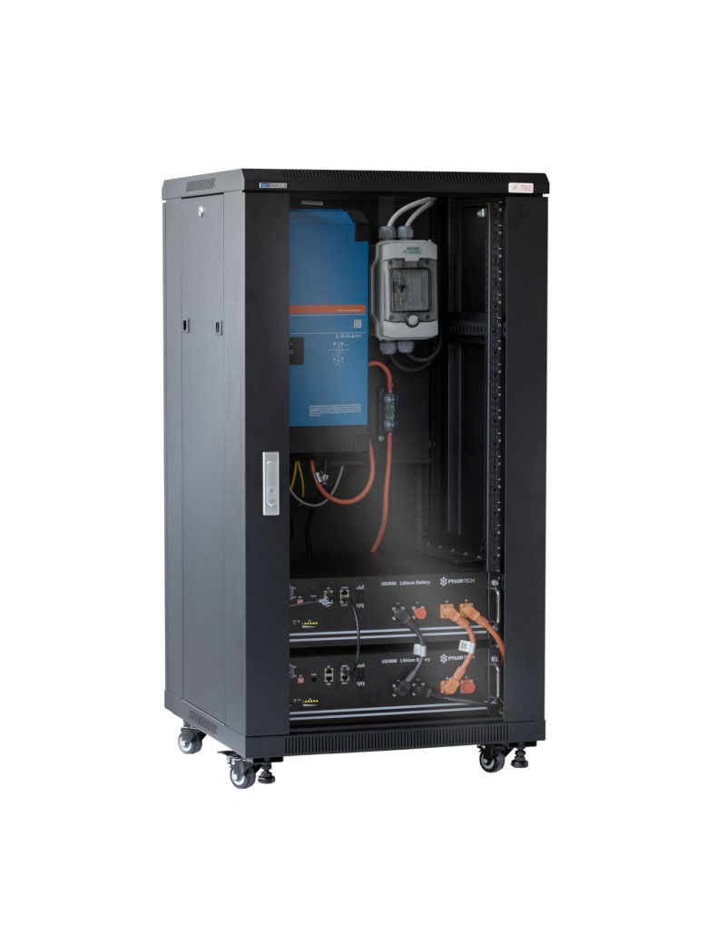 victron pylontech off-grid kit enclosed lockable cabinet