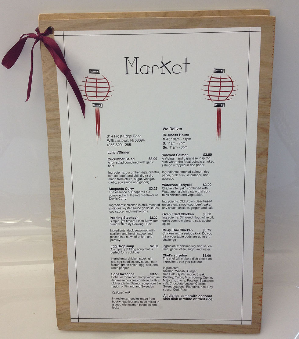 Market Menu Front