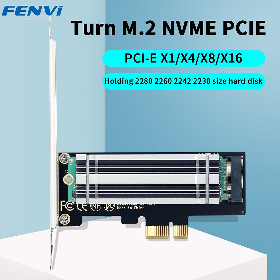 Thumbnail: FENVI M.2 NVME to PCIe 4.0 Adapter With Aluminum SSD Heatsink 64Gbps M.2 SSD Gen