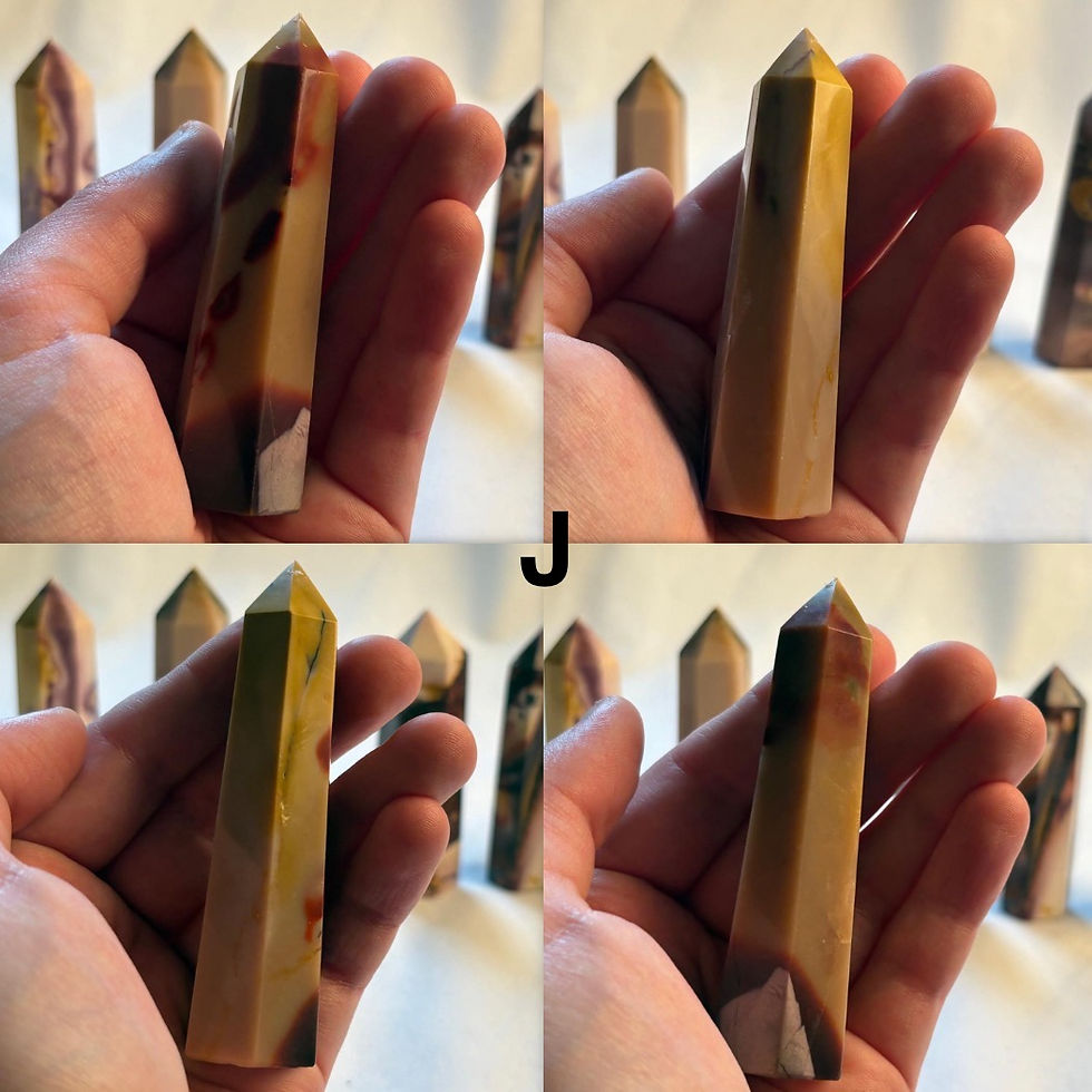Thumbnail: Hand Holding Mookaite Small Tower Tower J, Close Up of 4 angle of this tower