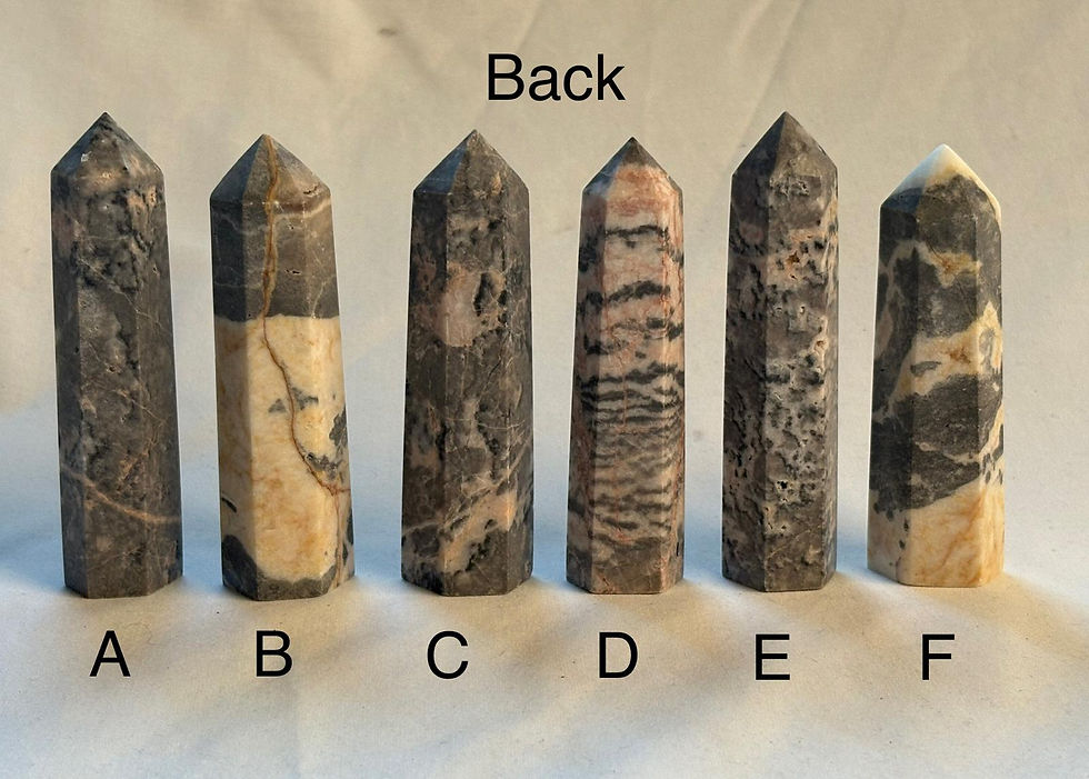 Six Bloodstone Small Tower, labeled B to F, with "Back" above all.