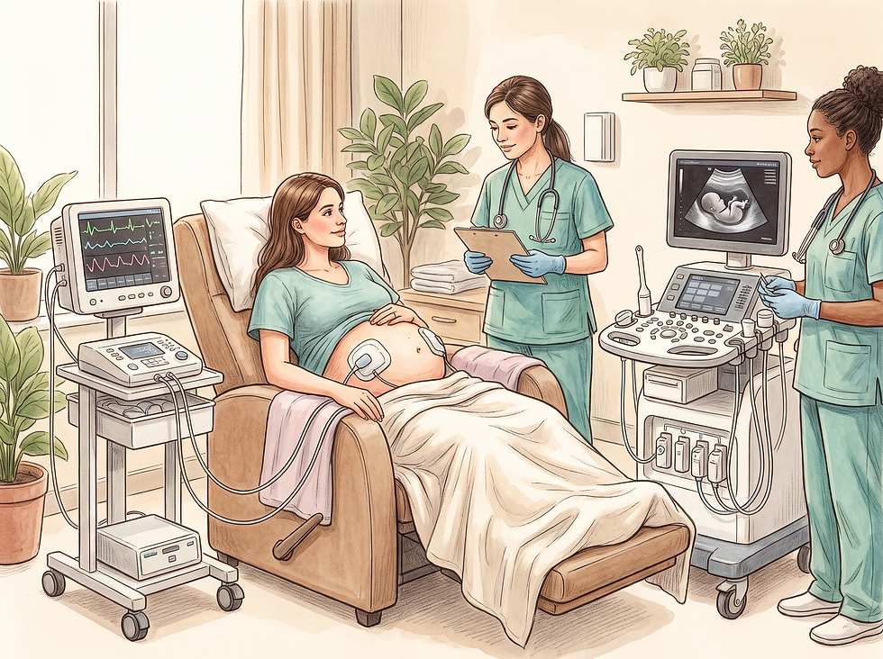 Conceptual representation of the essential care and monitoring following a fetal intervention