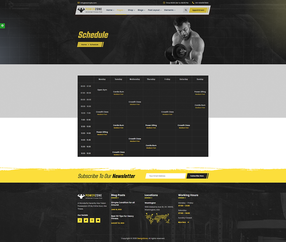 Thumbnail: Fitness, Workout & Gym Figma Template