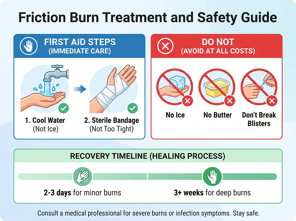 Friction burn treatment and safety guide