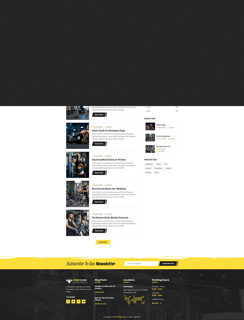 Thumbnail: Fitness, Workout & Gym HTML Template