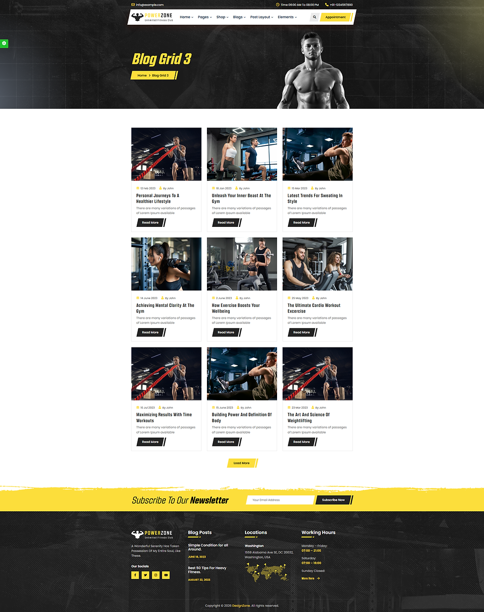 Thumbnail: Fitness, Workout & Gym HTML Template