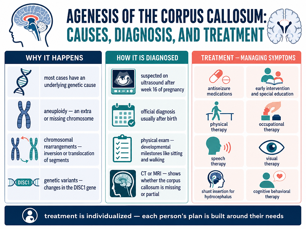 Agenesis of the corpus callosum: causes, diagnosis, and treatment