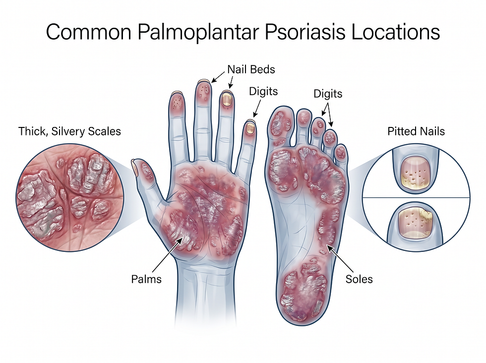 Palmoplantar Psoriasis Overview and Locations
