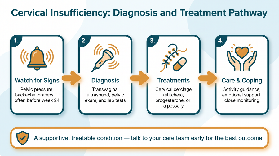 Incompetent cervix diagnosis and treatment pathway — from warning signs to ongoing care