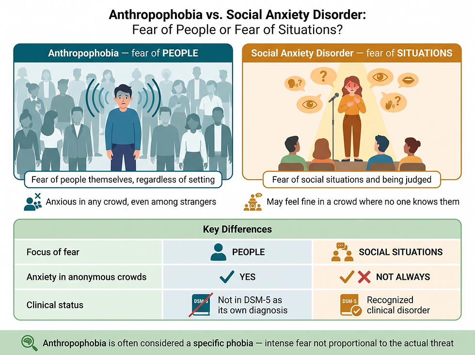 Anthropophobia vs. social anxiety disorder