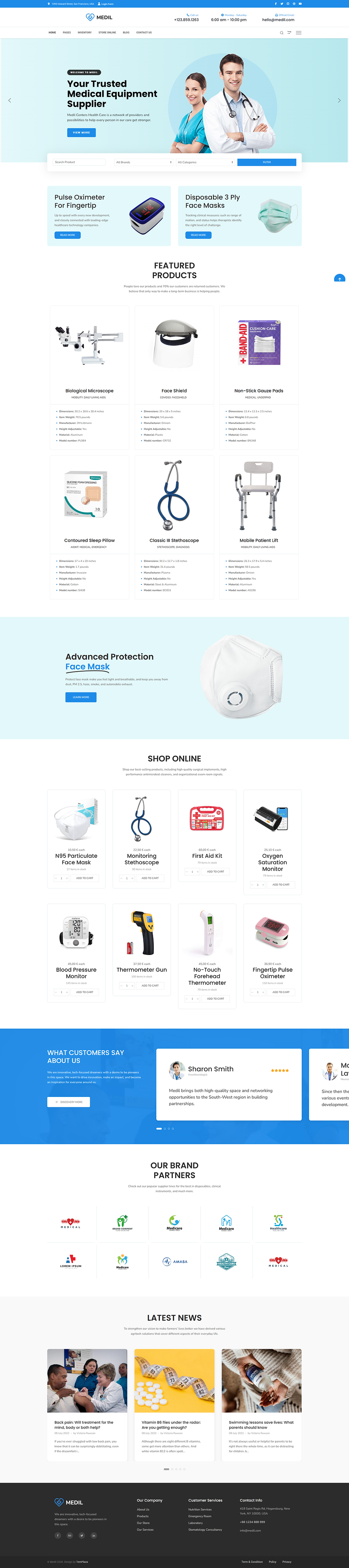 Thumbnail: Medil - Medical & Healthcare Joomla 4 Template
