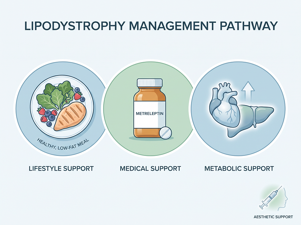 Lipodystrophy management pathway: lifestyle, medical and metabolic support