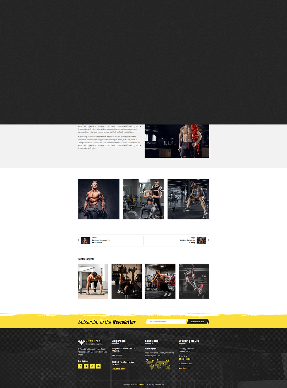 Thumbnail: Fitness, Workout & Gym HTML Template