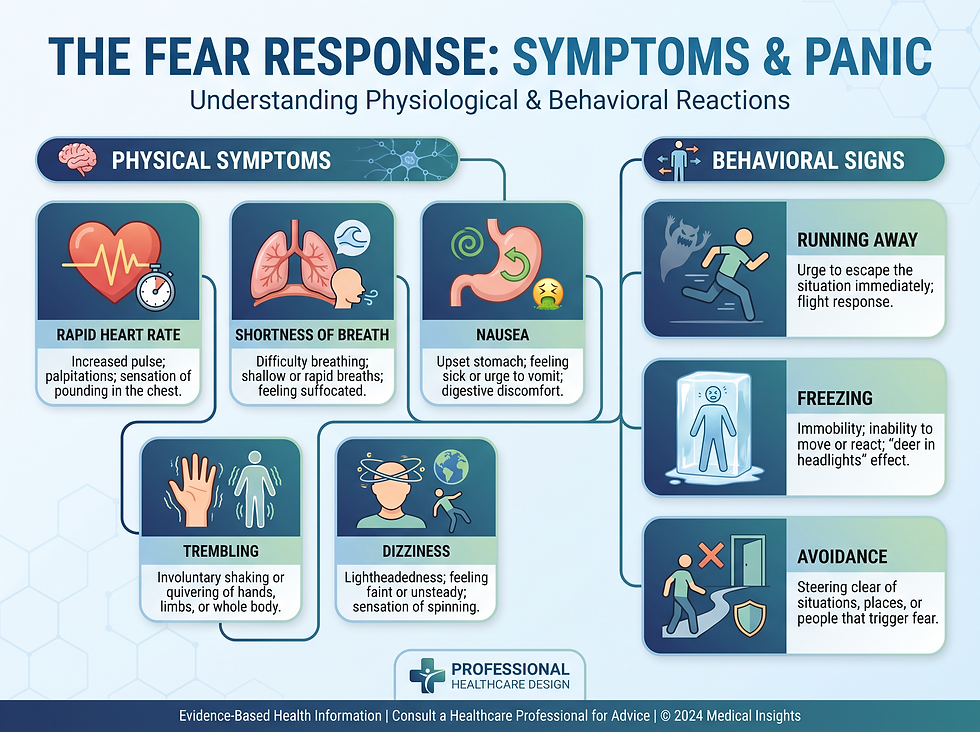 The Fear Response: Autonomic Symptoms and Panic Behavior Visual